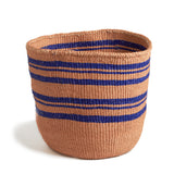 Royal Blue Striped Basket - Kenya
