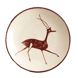 Small Ceramic Dipping Bowl - Brown Deer - Uzbekistan