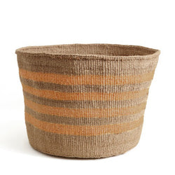 Orange Striped Basket - Kenya