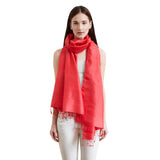 Poppy Red Silk Scarf + Gold plate Lapis Studs - Afghanistan